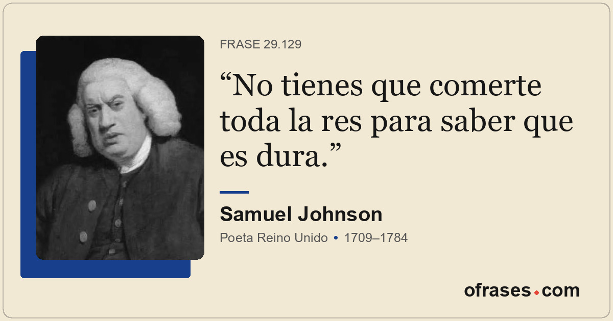 No tienes que comerte toda la res para saber que es dura.