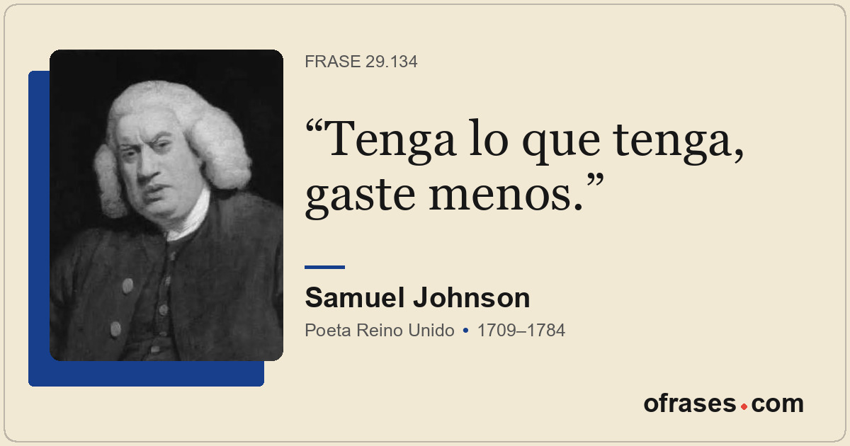 Tenga lo que tenga, gaste menos.