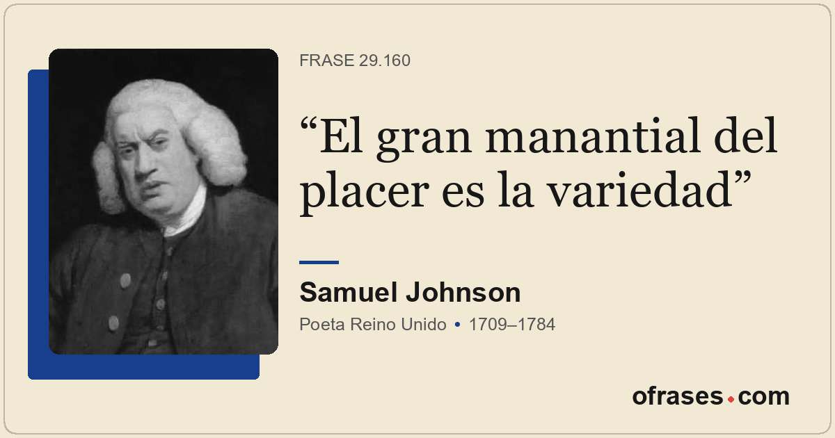 El gran manantial del placer es la variedad