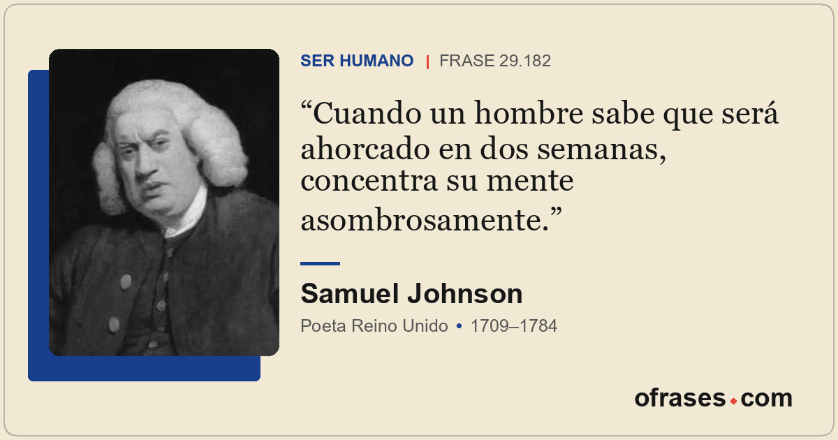Cuando un hombre sabe que será ahorcado en dos semanas, concentra su mente asomb...