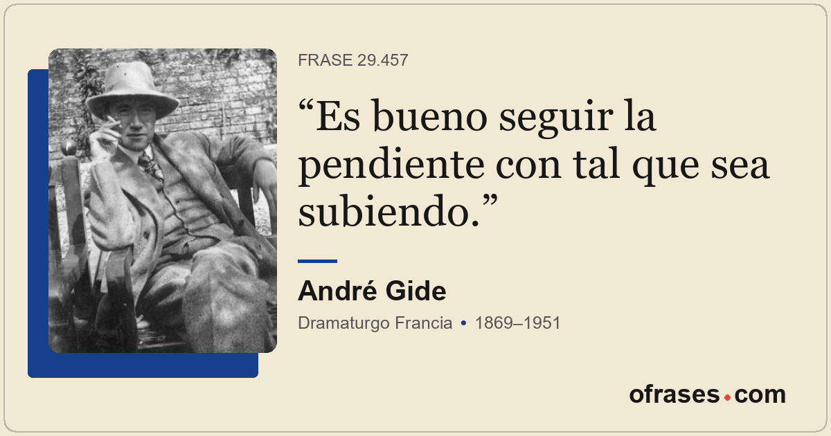 Es bueno seguir la pendiente con tal que sea subiendo.