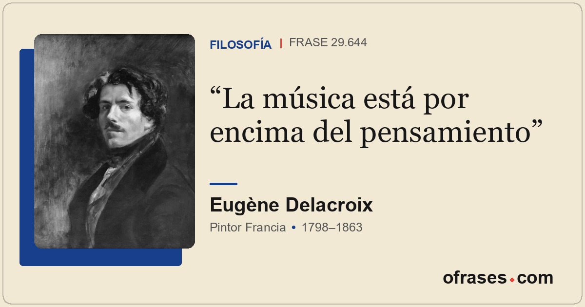 La música está por encima del pensamiento