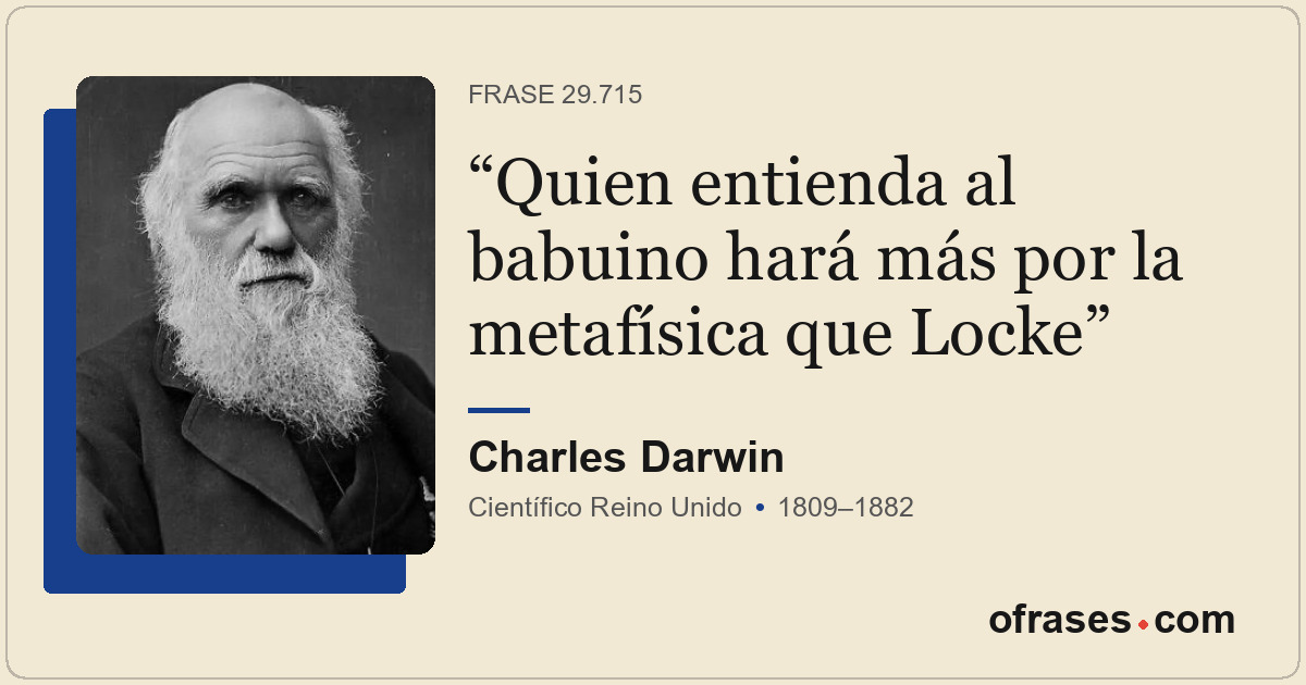 Quien entienda al babuino hará más por la metafísica que Locke