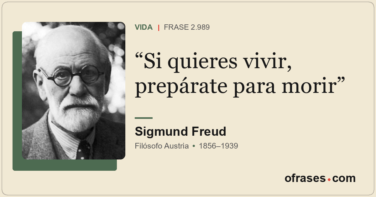 Si quieres vivir, prepárate para morir