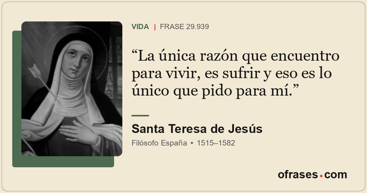 La única razón que encuentro para vivir, es sufrir y eso es lo único que pido pa...