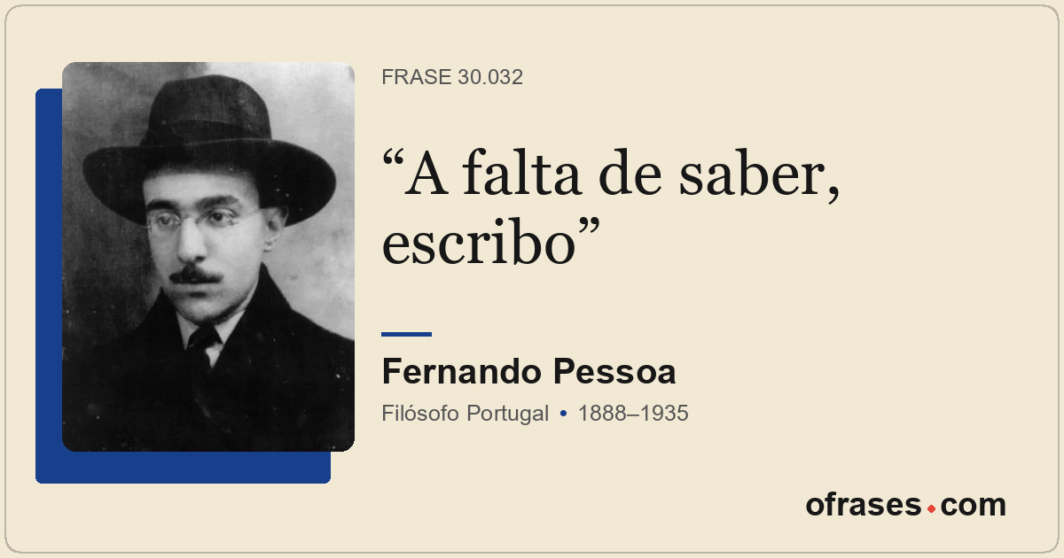 A falta de saber, escribo