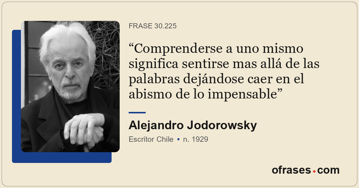 Comprenderse a uno mismo significa sentirse mas allá de las palabras dejándose c...