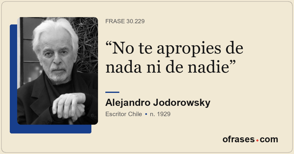 No te apropies de nada ni de nadie