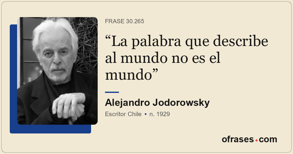 La palabra que describe al mundo no es el mundo