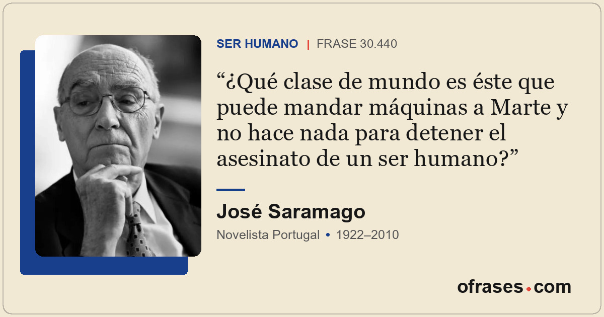 ¿Qué clase de mundo es éste que puede mandar máquinas a Marte y no hace nada par...