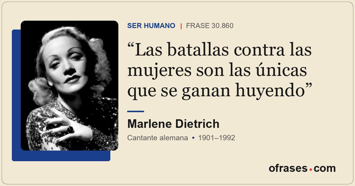 Las batallas contra las mujeres son las únicas que se ganan huyendo