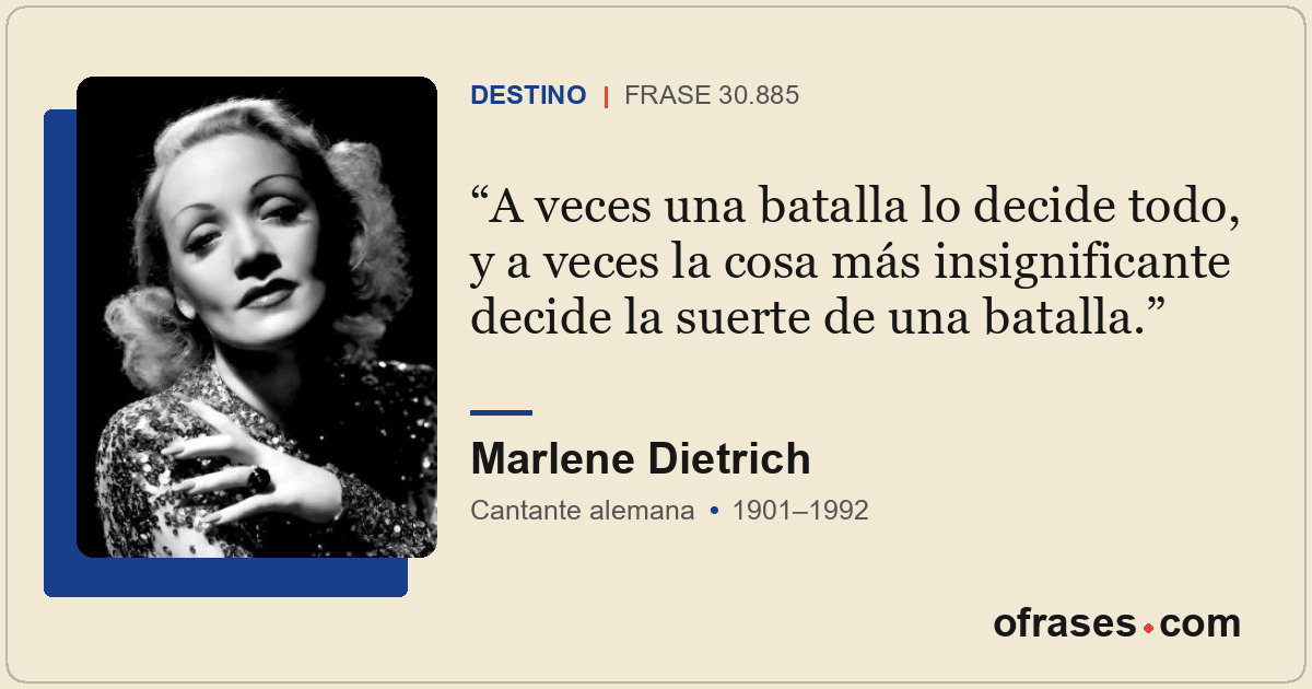 A veces una batalla lo decide todo, y a veces la cosa más insignificante decide...