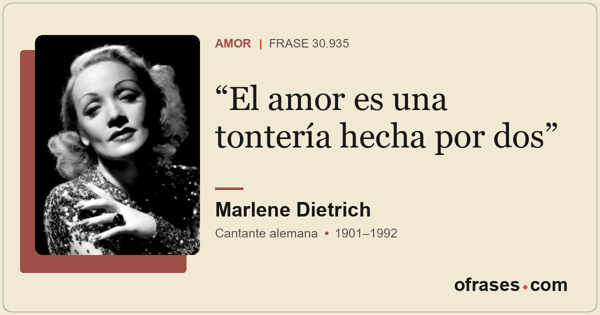 El amor es una tontería hecha por dos