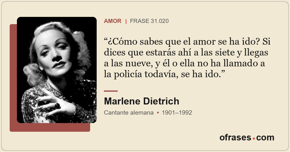 ¿Cómo sabes que el amor se ha ido? Si dices que estarás ahí a las siete y llegas...