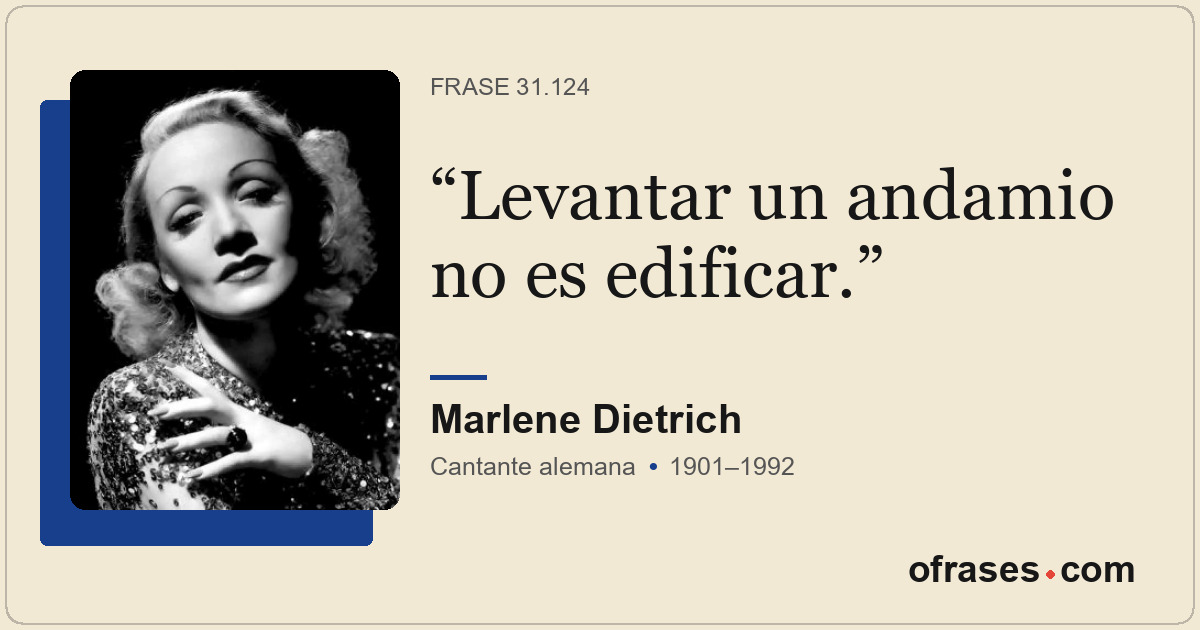 Levantar un andamio no es edificar.