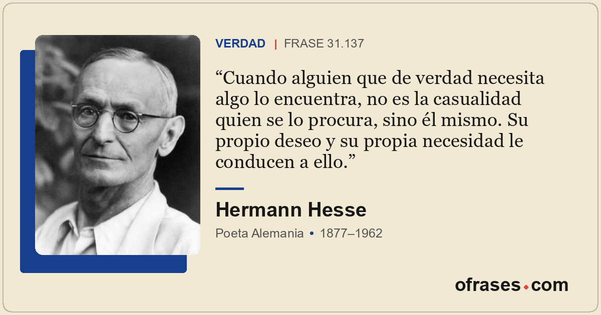 Cuando alguien que de verdad necesita algo lo encuentra, no es la casualidad qui...