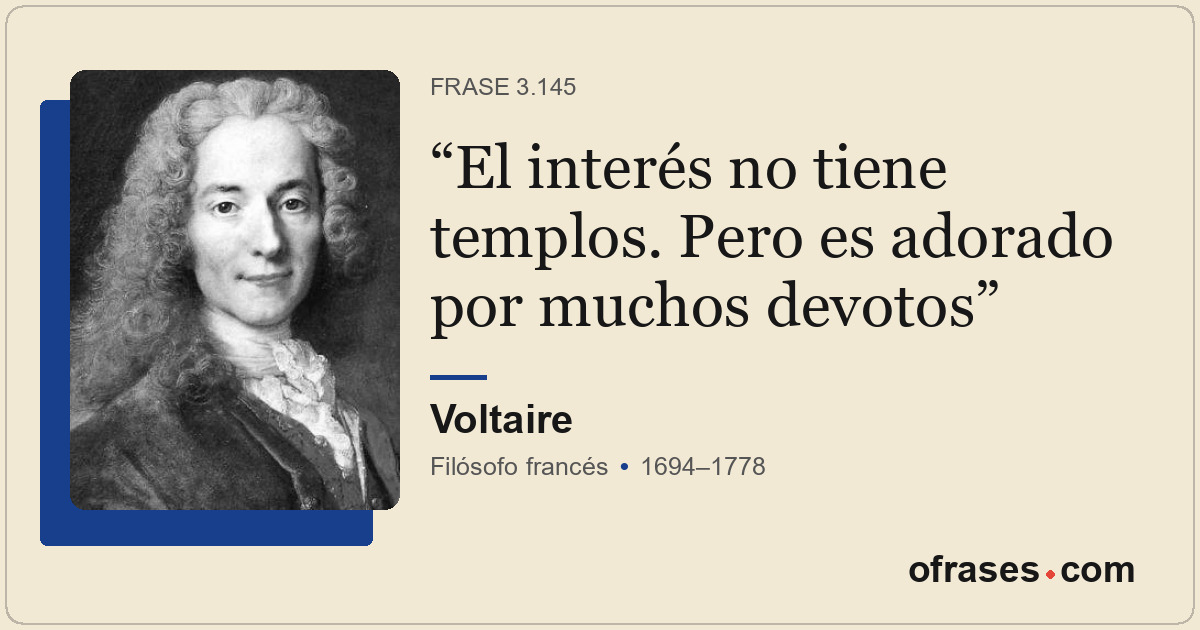 El interés no tiene templos. Pero es adorado por muchos devotos