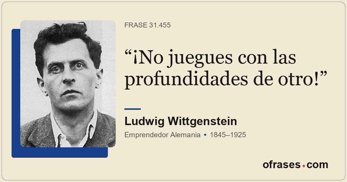 ¡No juegues con las profundidades de otro!