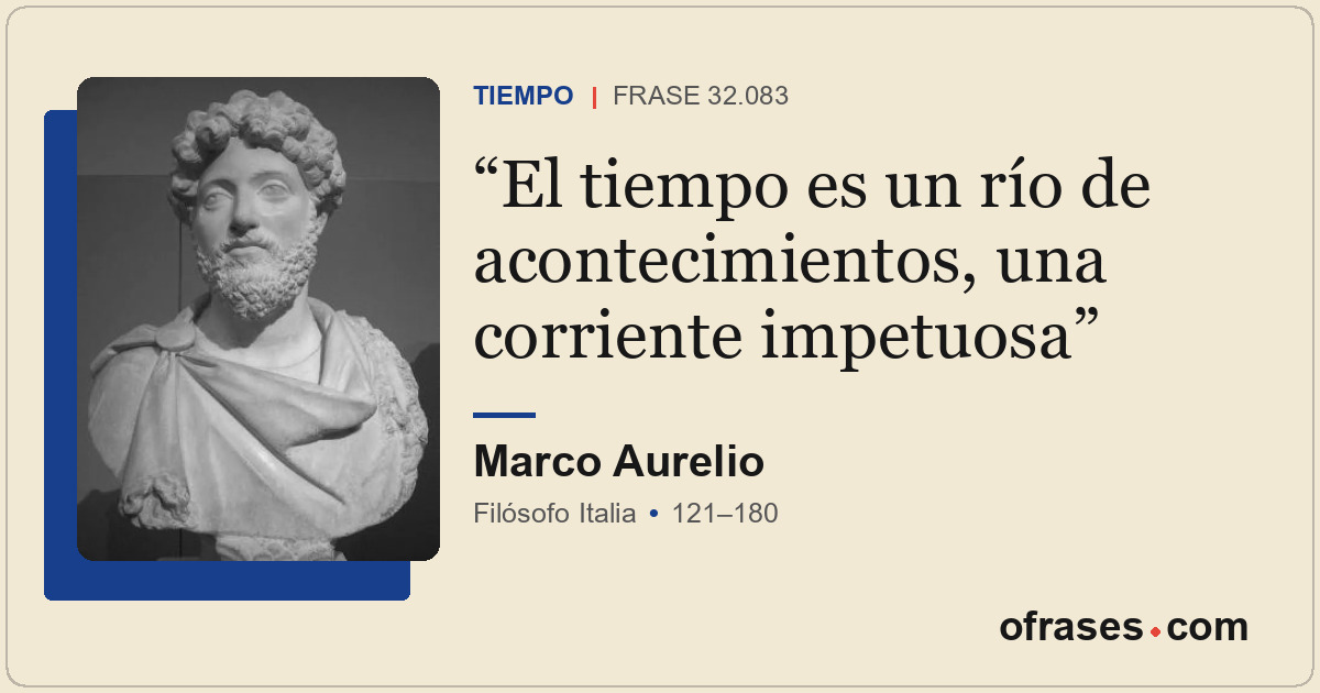 El tiempo es un río de acontecimientos, una corriente impetuosa