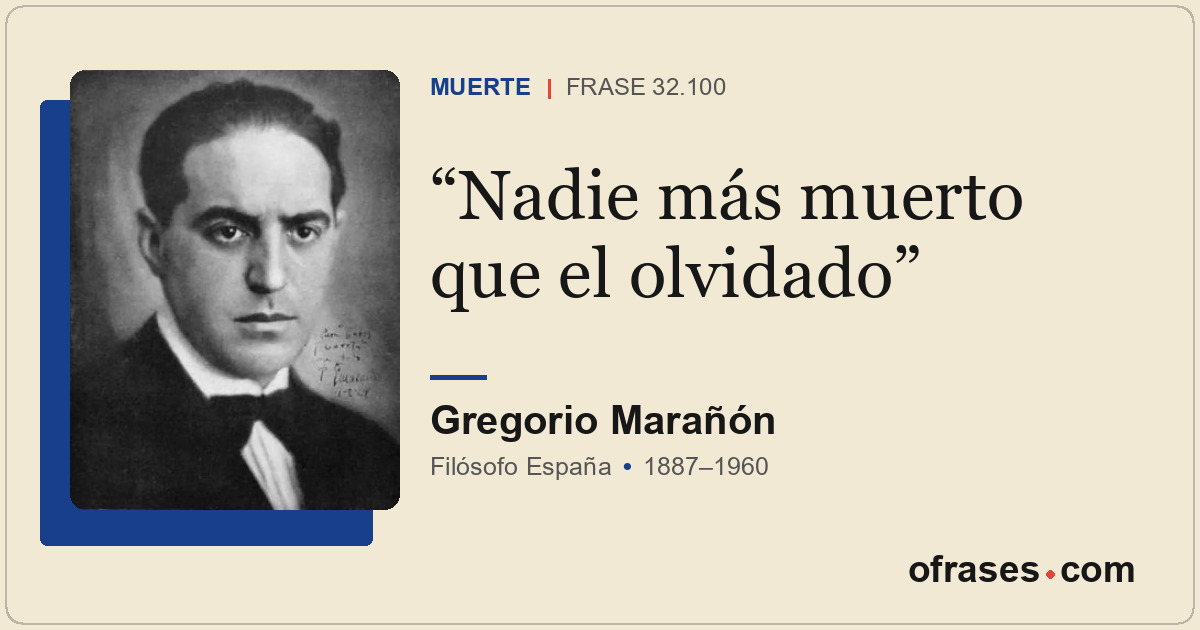 Nadie más muerto que el olvidado