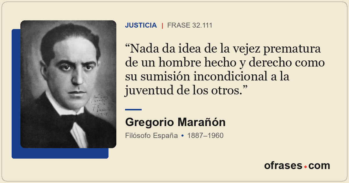Nada da idea de la vejez prematura de un hombre hecho y derecho como su sumisión...