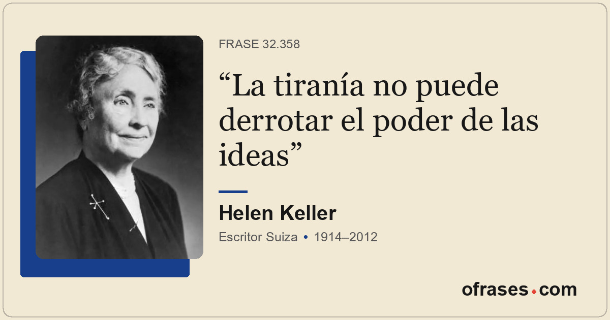 La tiranía no puede derrotar el poder de las ideas