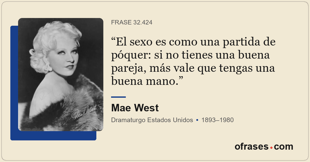 El sexo es como una partida de póquer: si no tienes una buena pareja, más vale q...