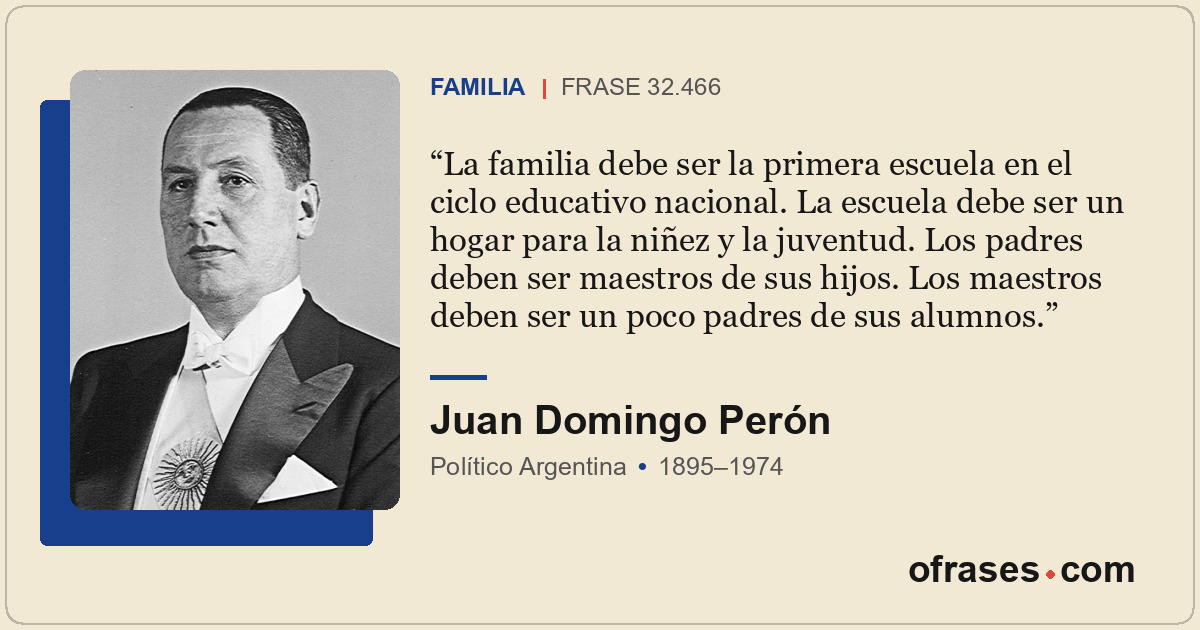 La familia debe ser la primera escuela en el ciclo educativo nacional. La escuel...
