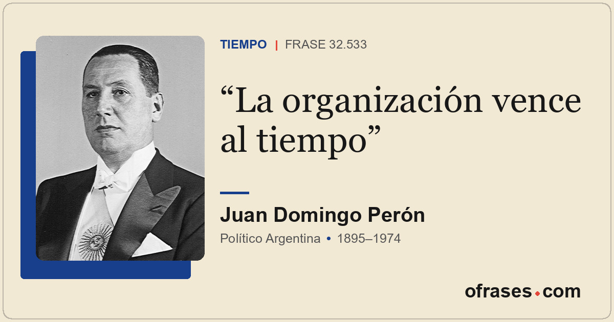 La organización vence al tiempo
