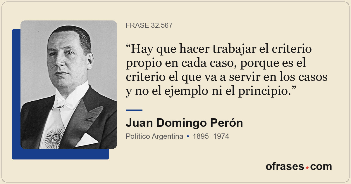 Hay que hacer trabajar el criterio propio en cada caso, porque es el criterio el...