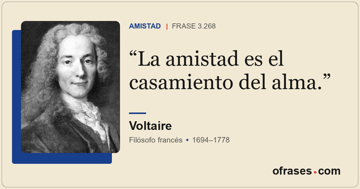 La amistad es el casamiento del alma.