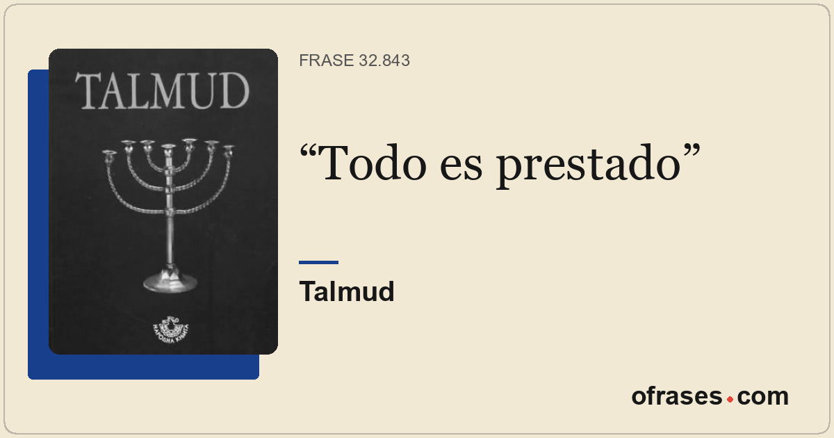 Todo es prestado