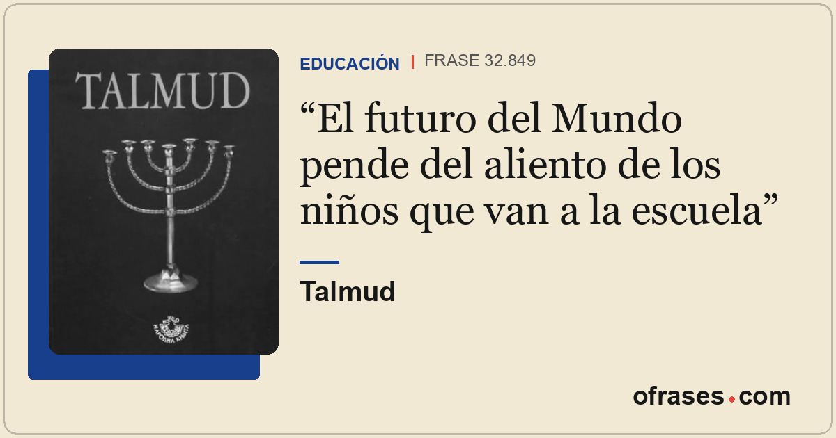 El futuro del Mundo pende del aliento de los niños que van a la escuela