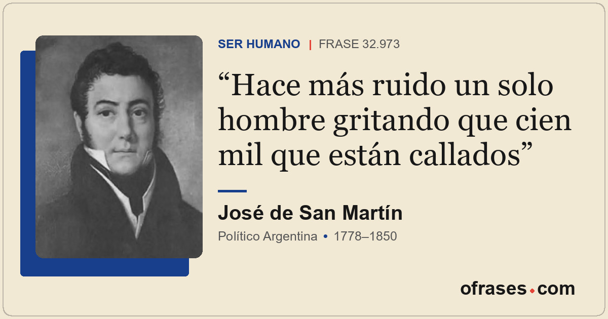 Hace más ruido un solo hombre gritando que cien mil que están callados