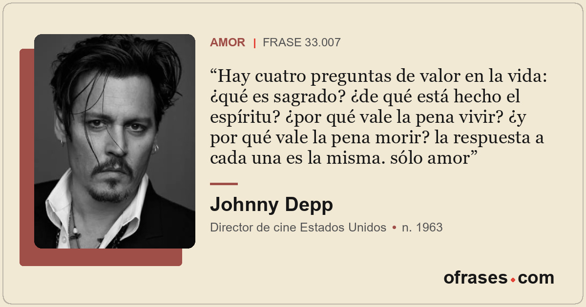 Hay cuatro preguntas de valor en la vida: ¿qué es sagrado? ¿de qué está hecho el...