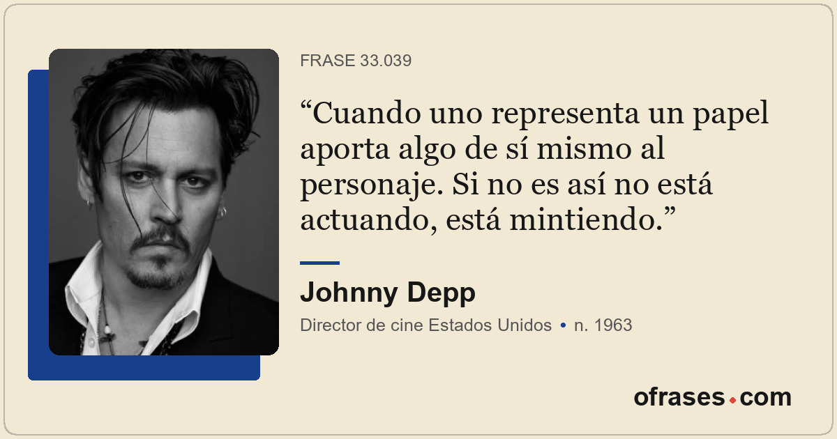 Cuando uno representa un papel aporta algo de sí mismo al personaje. Si no es as...
