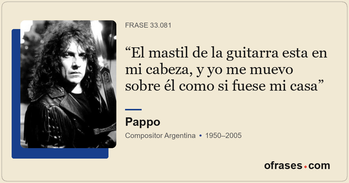 El mastil de la guitarra esta en mi cabeza, y yo me muevo sobre él como si fuese...