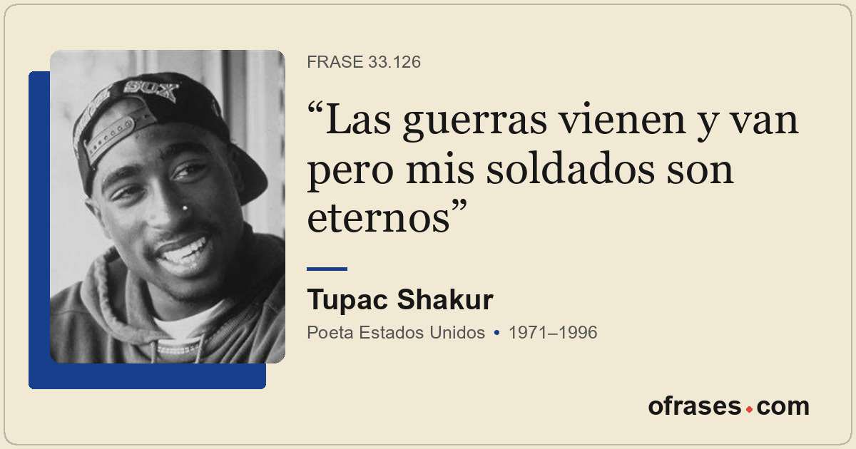 Las guerras vienen y van pero mis soldados son eternos