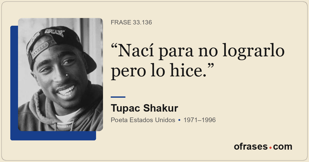 Nací para no lograrlo pero lo hice.
