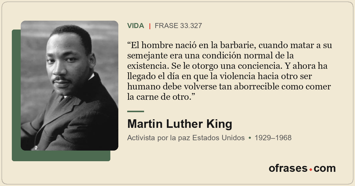 El hombre nació en la barbarie, cuando matar a su semejante era una condición no...