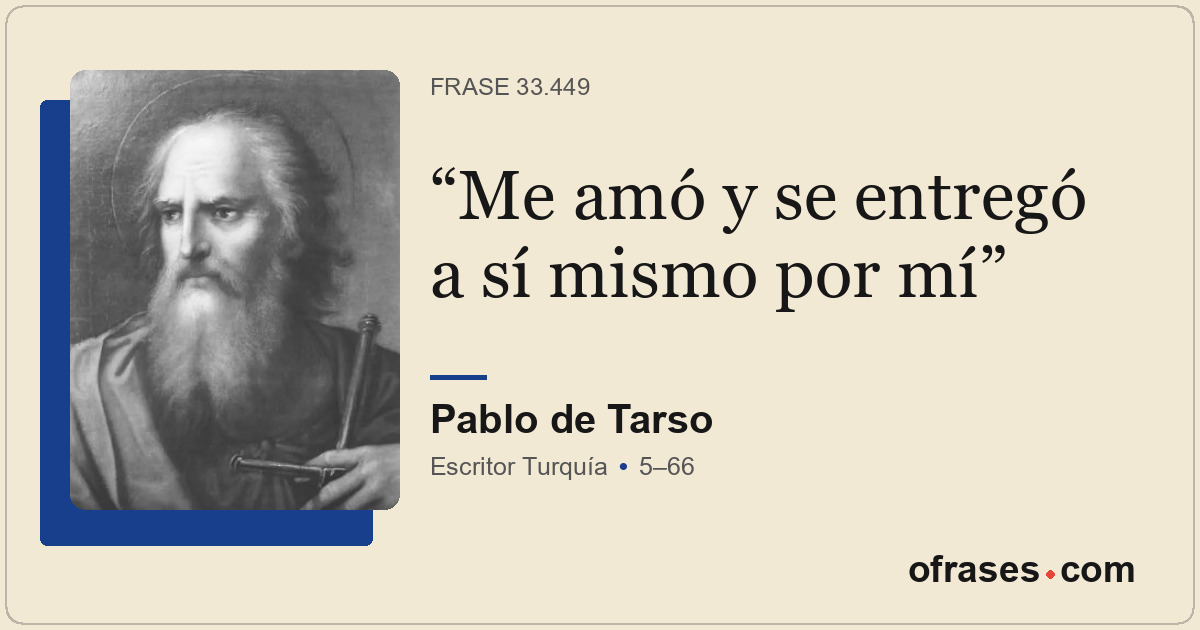 Me amó y se entregó a sí mismo por mí
