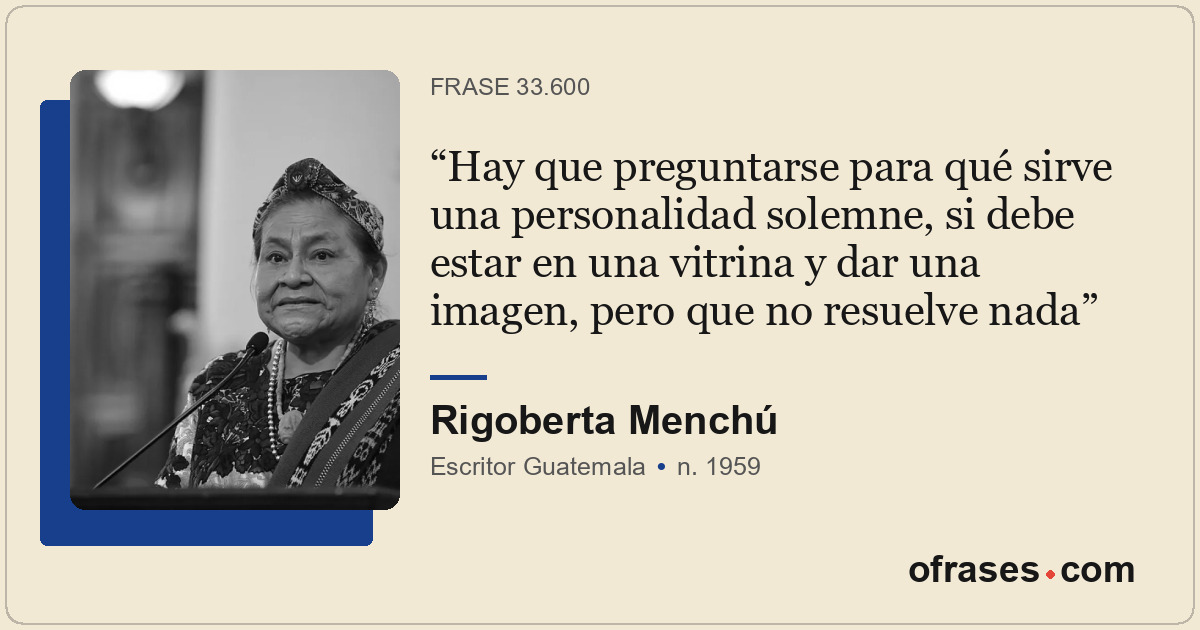 Hay que preguntarse para qué sirve una personalidad solemne, si debe estar en un...
