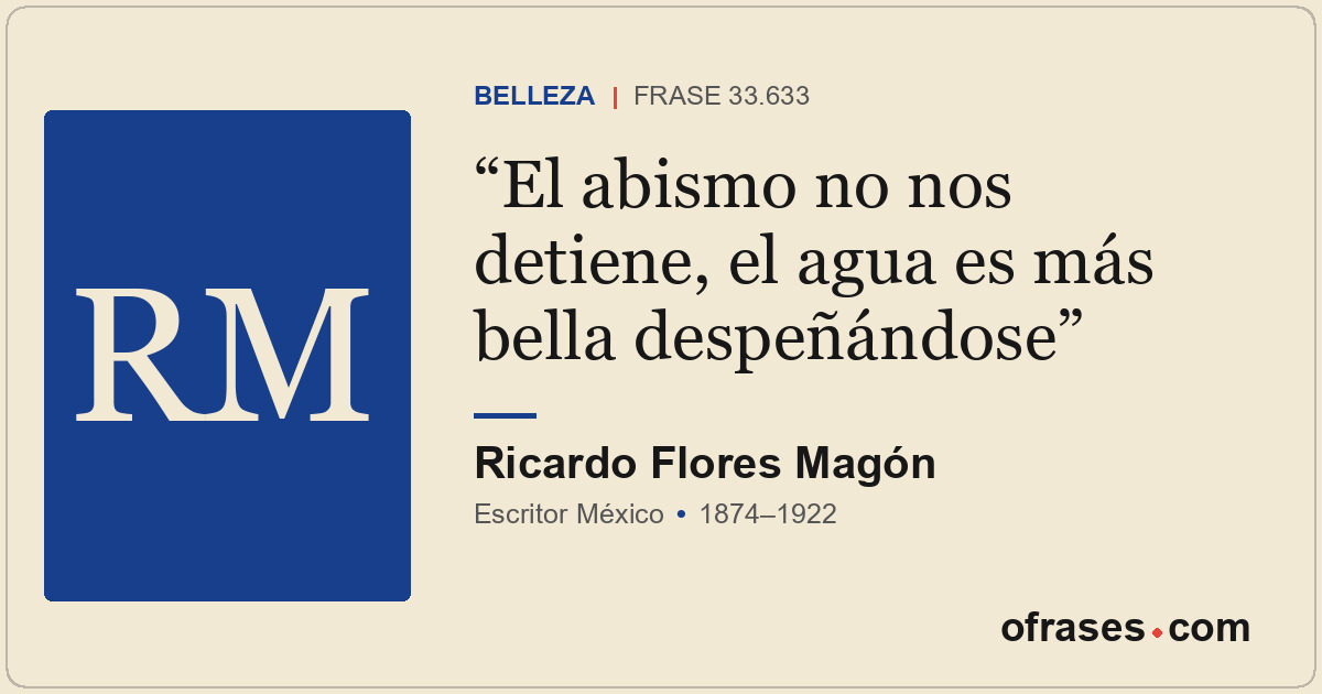 El abismo no nos detiene, el agua es más bella despeñándose