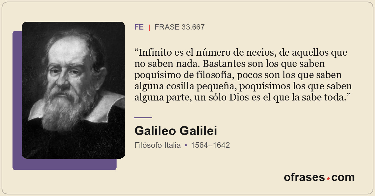 Infinito es el número de necios, de aquellos que no saben nada. Bastantes son lo...
