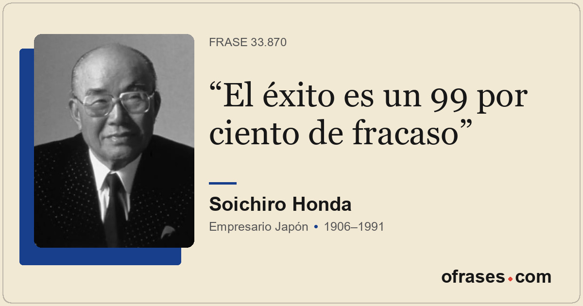 El éxito es un 99 por ciento de fracaso