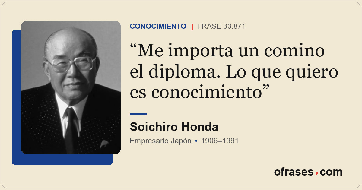 Me importa un comino el diploma. Lo que quiero es conocimiento