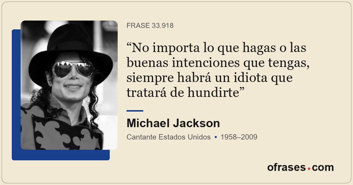 No importa lo que hagas o las buenas intenciones que tengas, siempre habrá un id...