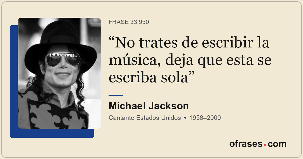 No trates de escribir la música, deja que esta se escriba sola