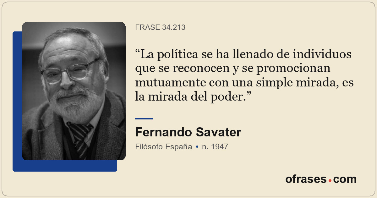 La política se ha llenado de individuos que se reconocen y se promocionan mutuam...