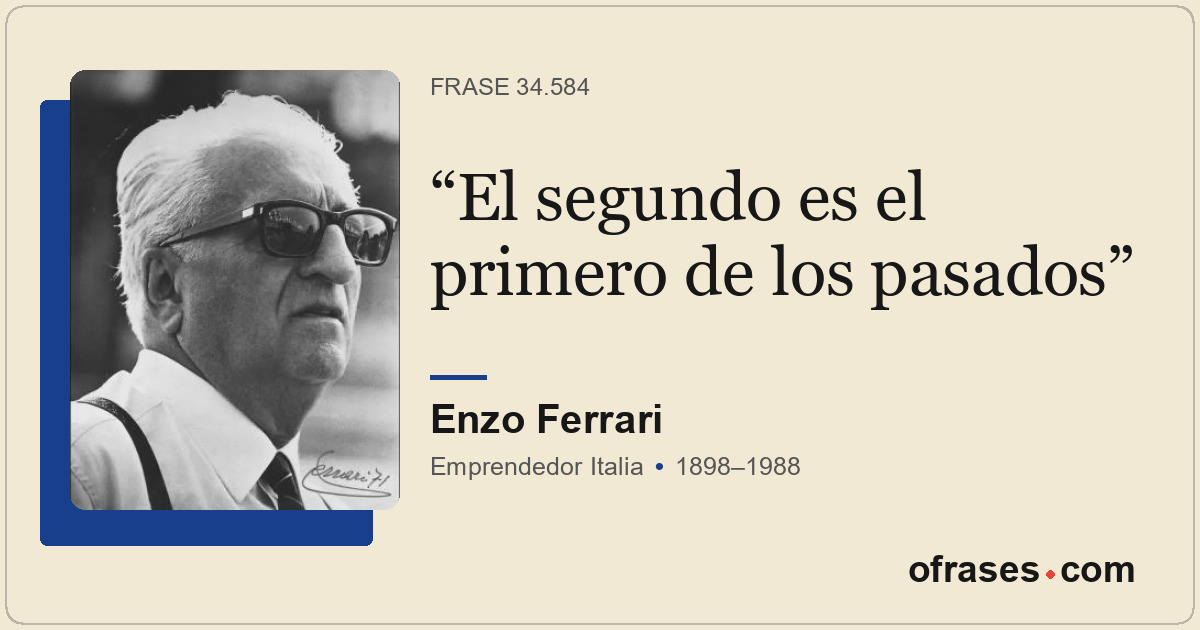 El segundo es el primero de los pasados